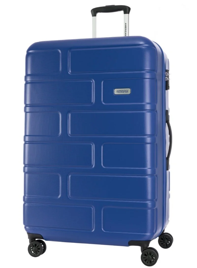 AMERICAN TOURISTER Bricklane Suitcase, Check-In Size 80 cm / 30 inch, 4 Spinner Wheels, Hard Top, Polycarbonate, Oxford Blue|Lightweight|Scratch & Impact Resistance|TSA Lock|Inner Mesh Zippered Pocket - 3 Years International Warranty
